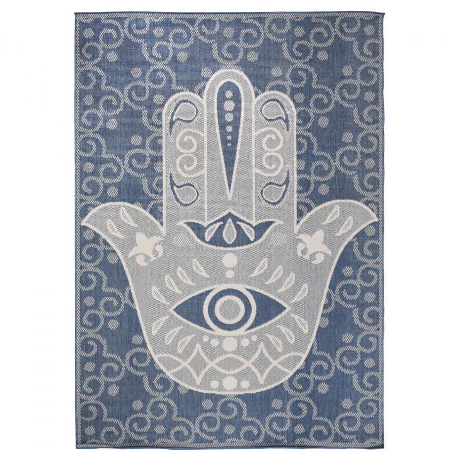 Tapis extérieur, kilim reversible LYN2 BK REVERSIBLE
