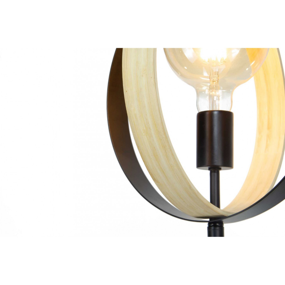Lampadaire en bambou et métal, ARABEL