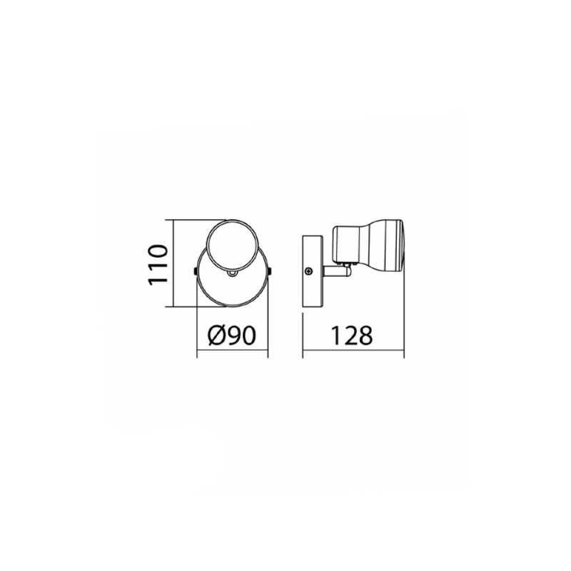 Spot Salle De Bain Axel Blanc Ip44