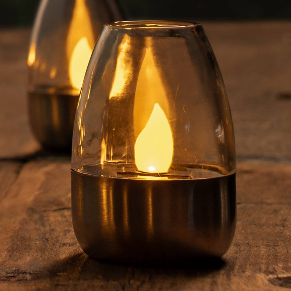 Lampe solaire en inox moderneLED, Pedas
