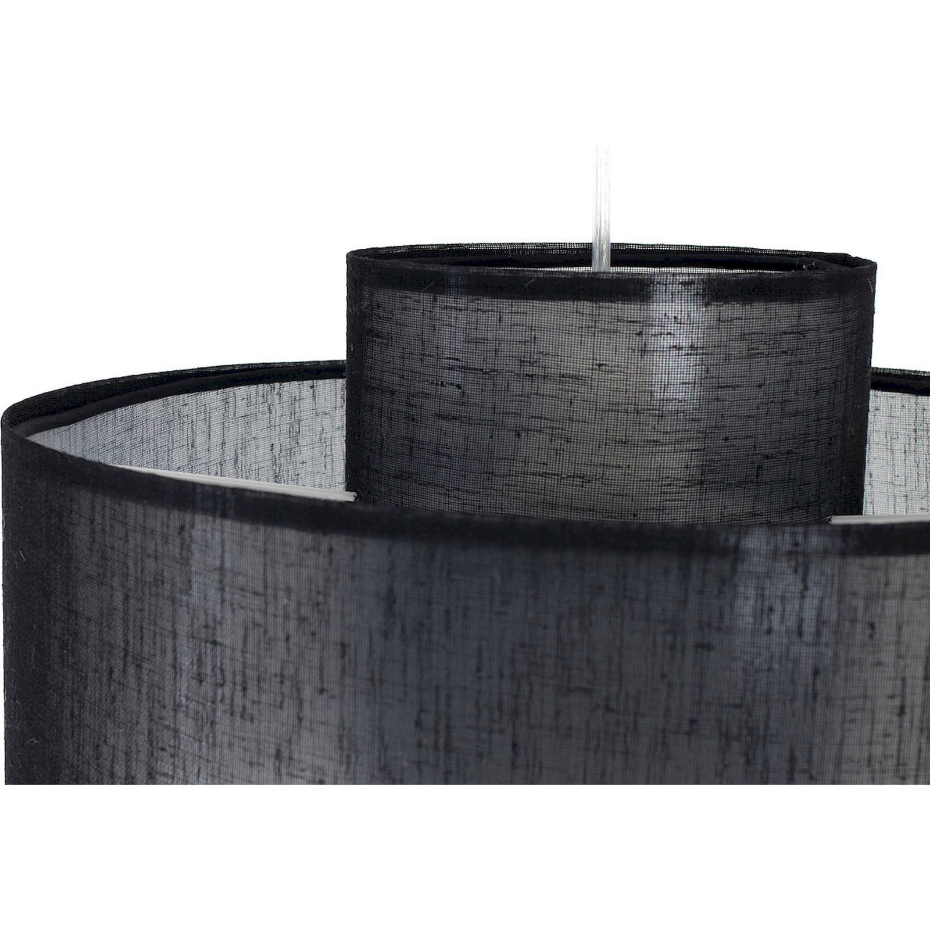 Suspension ronde en jute et lin Twin Light