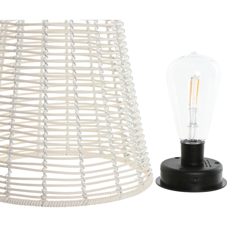Lampadaire rond en résine tressée Terraza Y Jardin