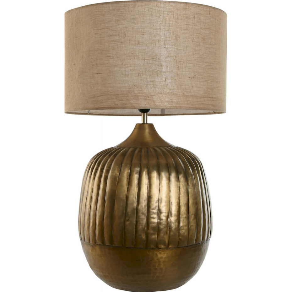 Lampe de table en aluminium finition bronze patiné