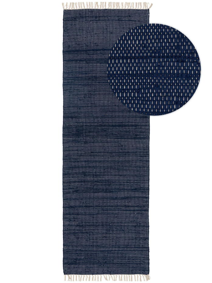 Tapis fabriqué à partir de matériaux recyclés tissé main TOM