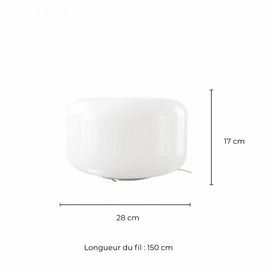 Lampe à poser en verre, LIVO