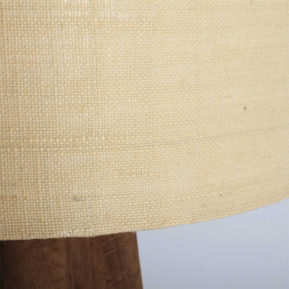 Lampe de table en bois de manguier et jute