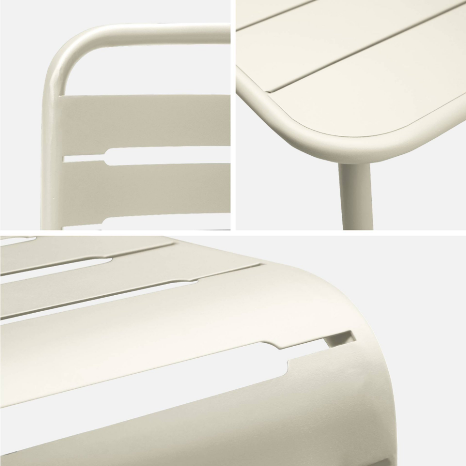 Table de jardin métal + 8 assises AMÉLIA