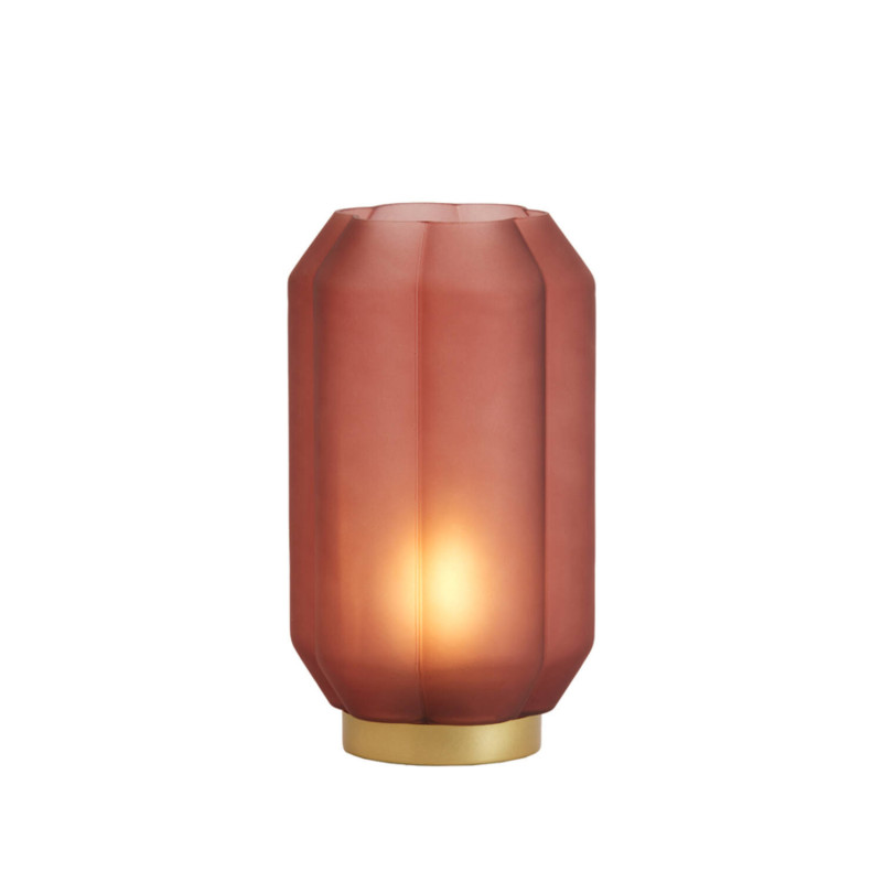 Lampe à piles verre terracotta Ivias