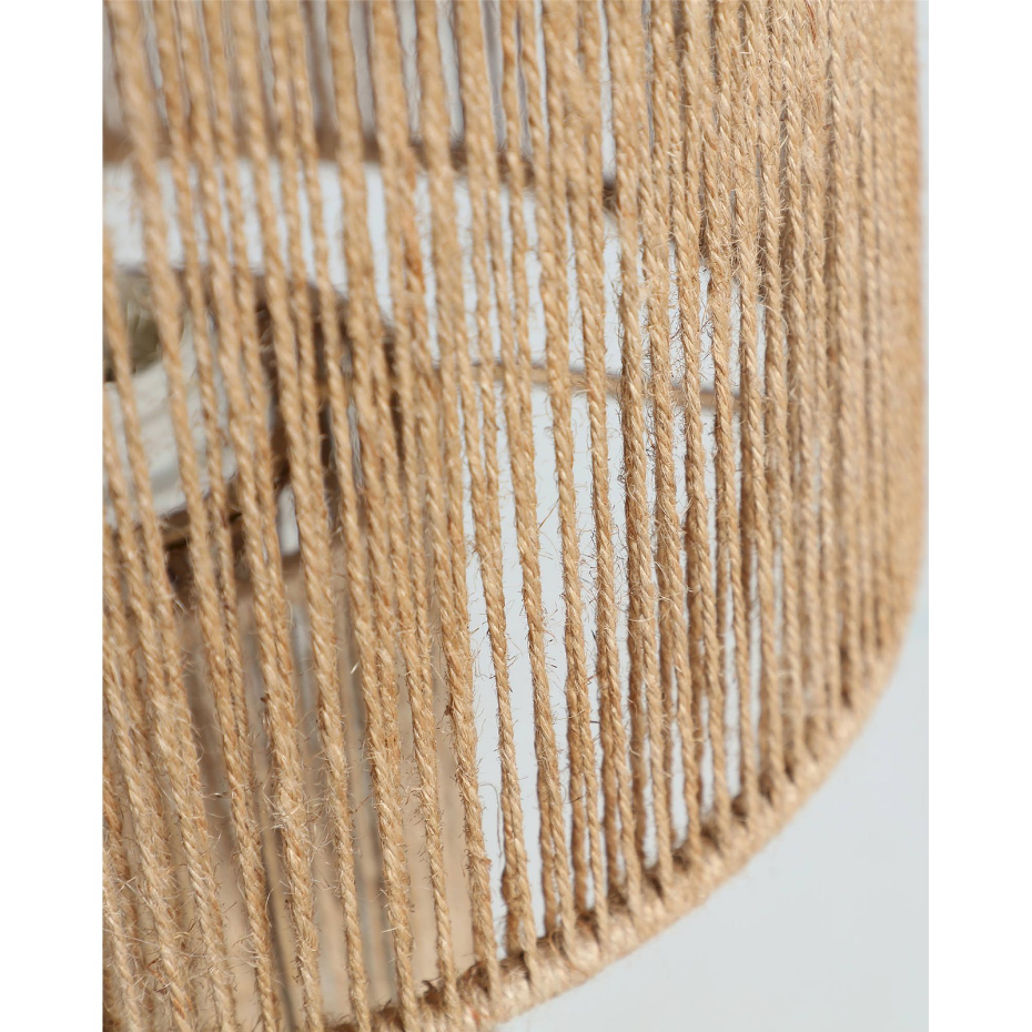 Lampe de table en jute et fer