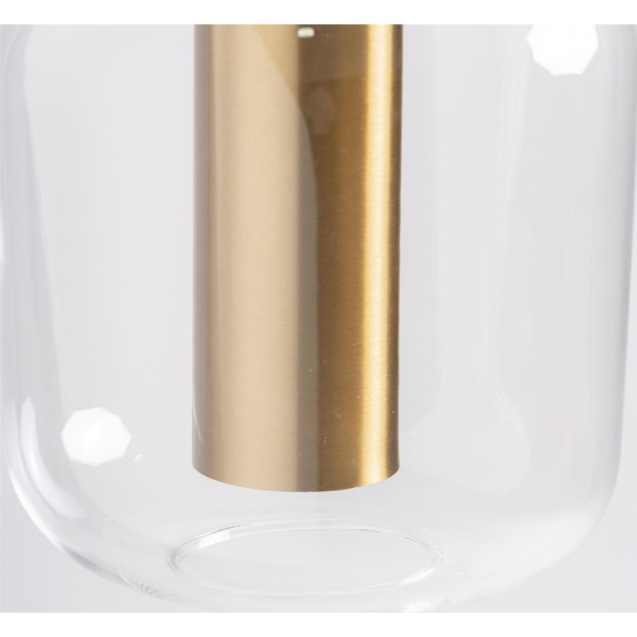 Lustre art déco en cristal transparent suspendu