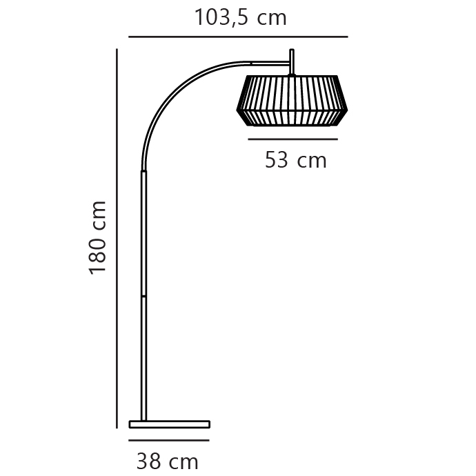 Lampadaire Coton DICTE