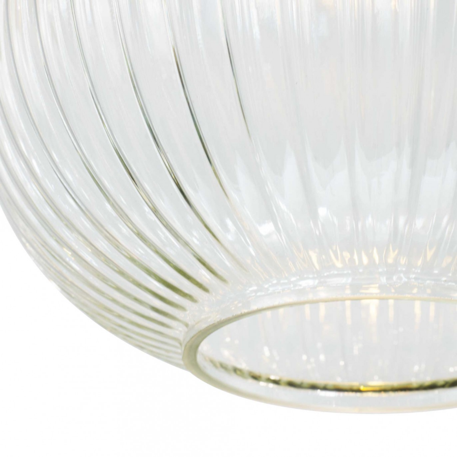 Suspension vintage en verre strié, CHAMBRET