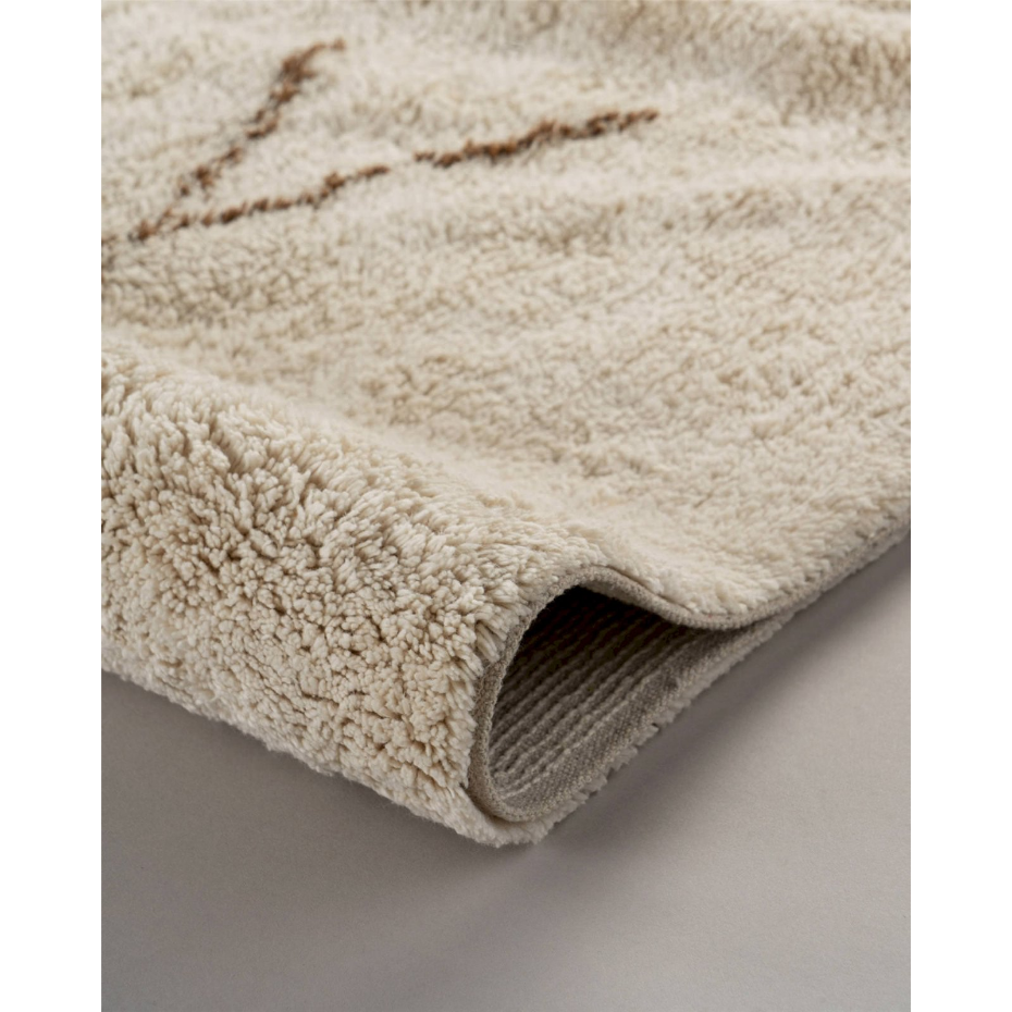 Tapis rectangulaire en coton tufté main