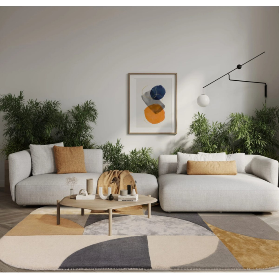 Tapis salon et chambre moderne en laine LAVO
