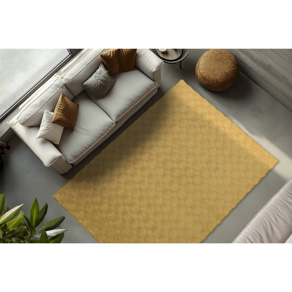 Tapis shaggy rectangulaire en polyester