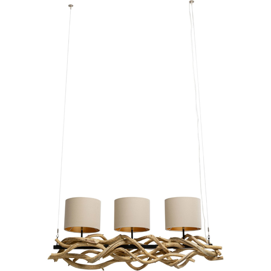 Suspension en bois et lin, JUNGLE