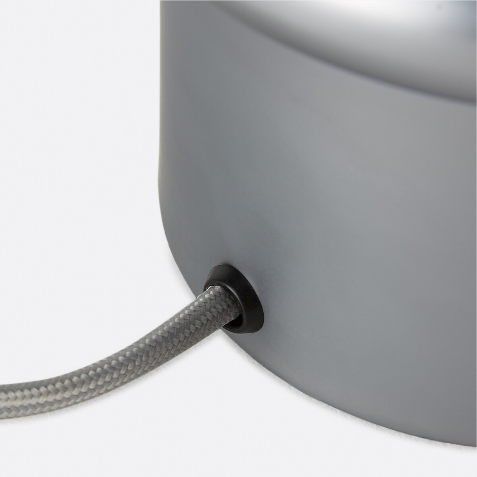 Lampe à poser en métal fer chromé et verre opalin, CALAN