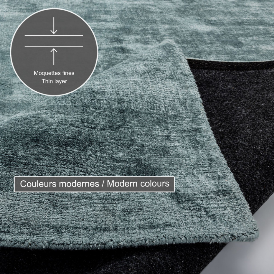 Tapis en viscose brillant tissé main - Star
