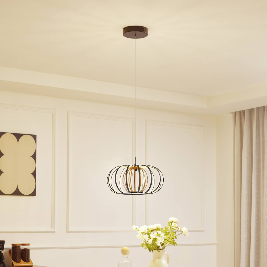 Suspension en métal moderneLED, Birger