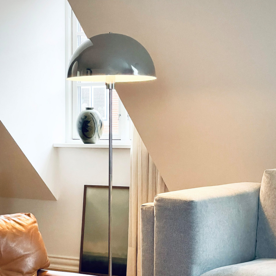 Lampadaire Stockholm chrome, marbre