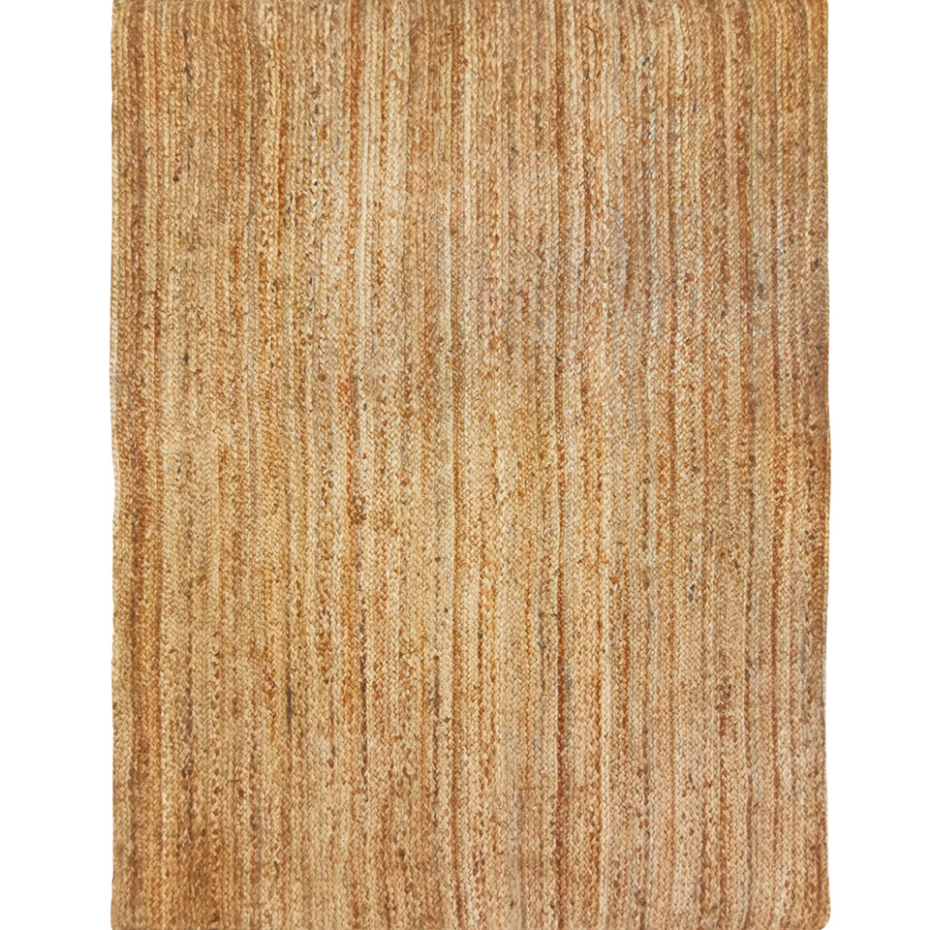 Tapis de salon en jute tressé main motif lignes  SUNNY JUTE