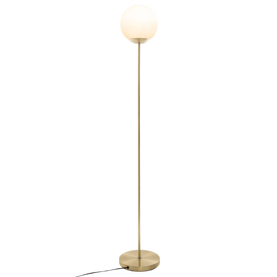 Lampadaire métal et verre dépoli DRIS