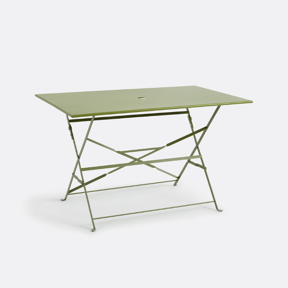 Table pliante rectangulaire, métal fer Ozevan