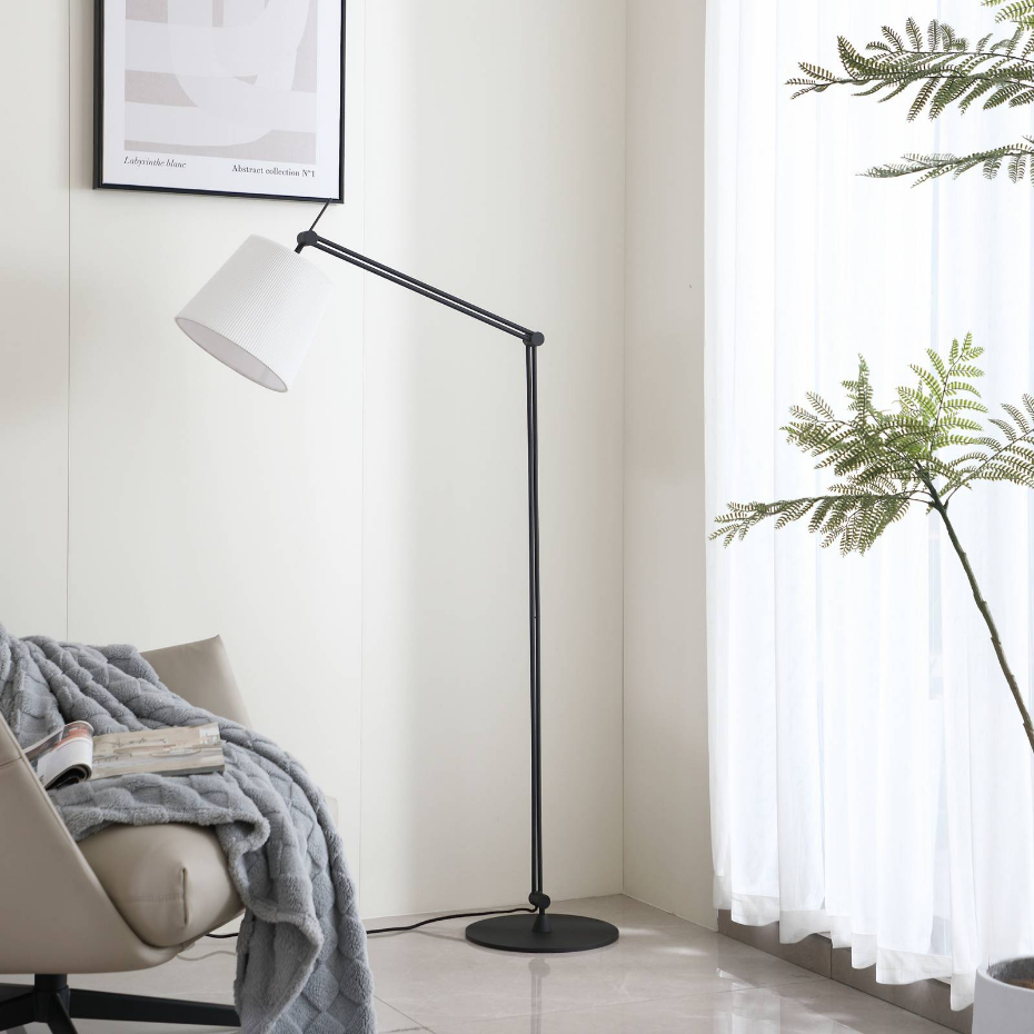 Lampadaire en métal moderne, Caelia