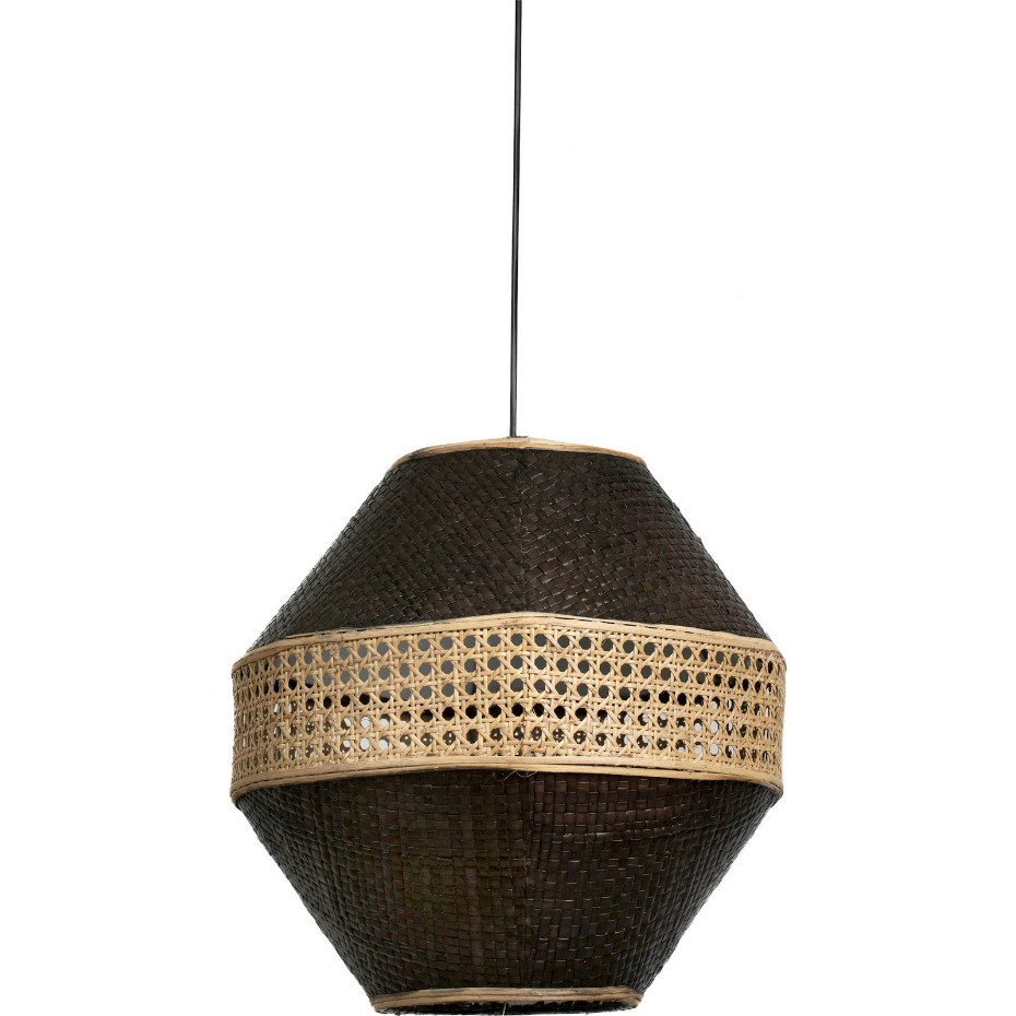 Suspension en rotin rond style bohème chic