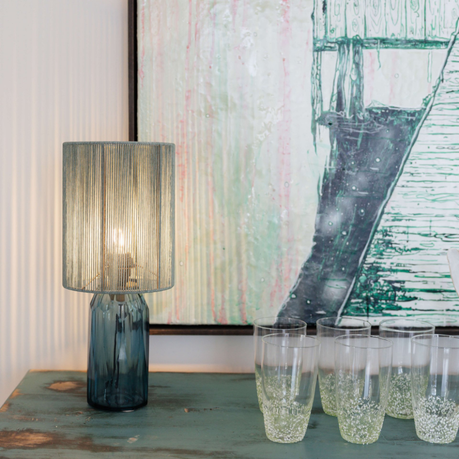 Lampe en verre et viscose, VECCIO