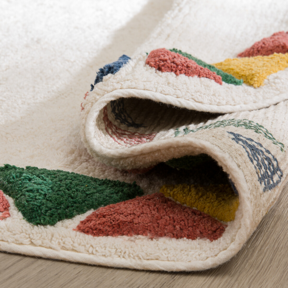 Tapis enfant rond en coton bio, Trikony