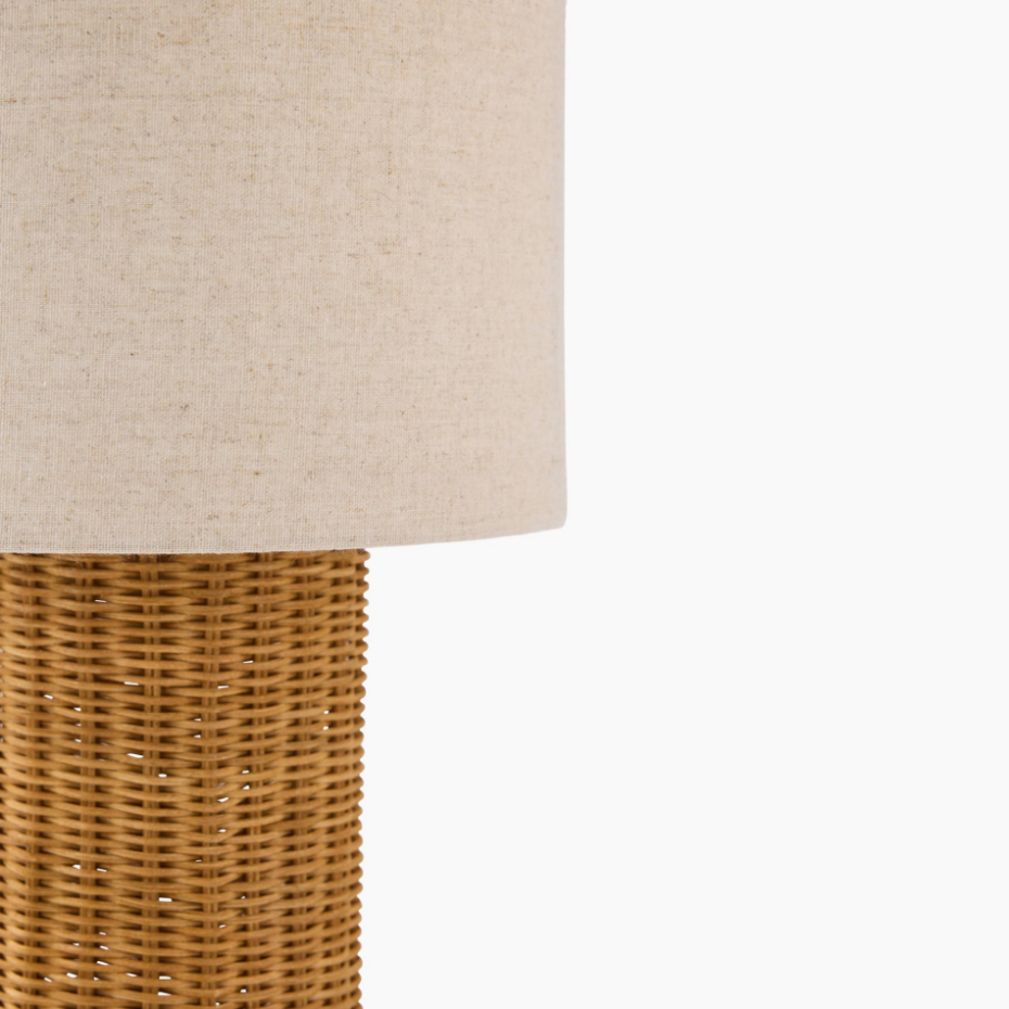 Lampe avec pied en rotin, D25xH43cm