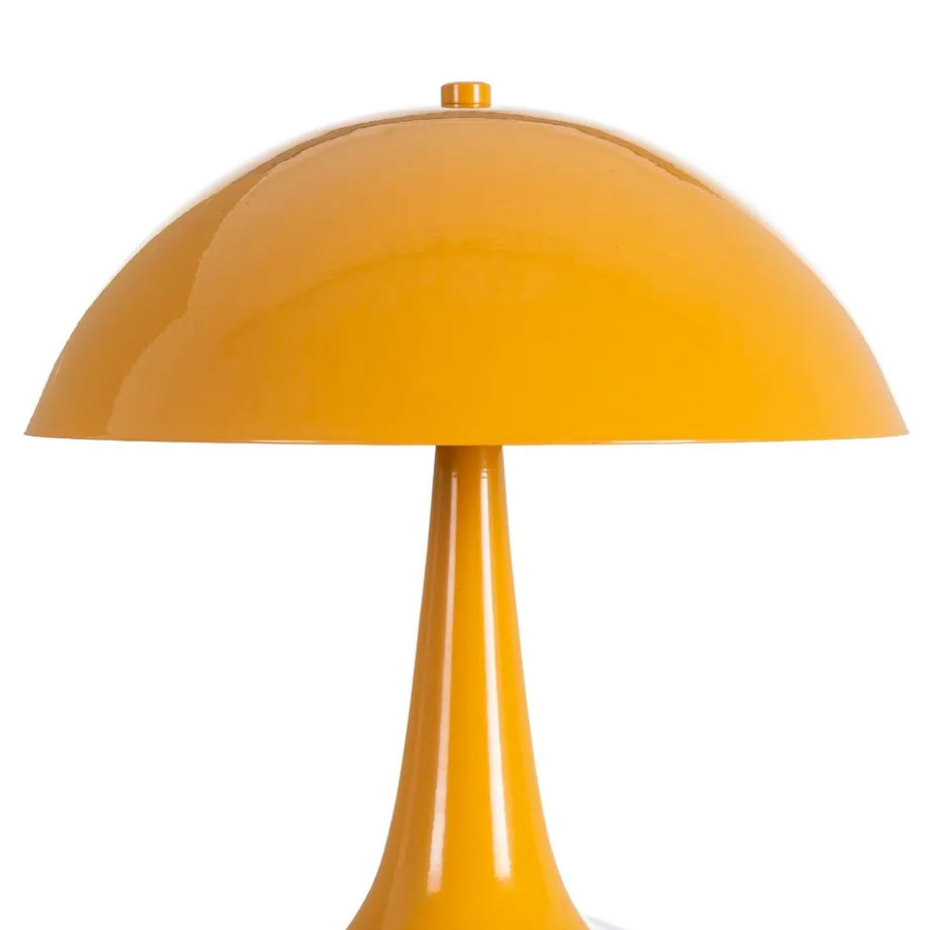 Lampe à poser champignon métal jaune 25x25x27.5cm