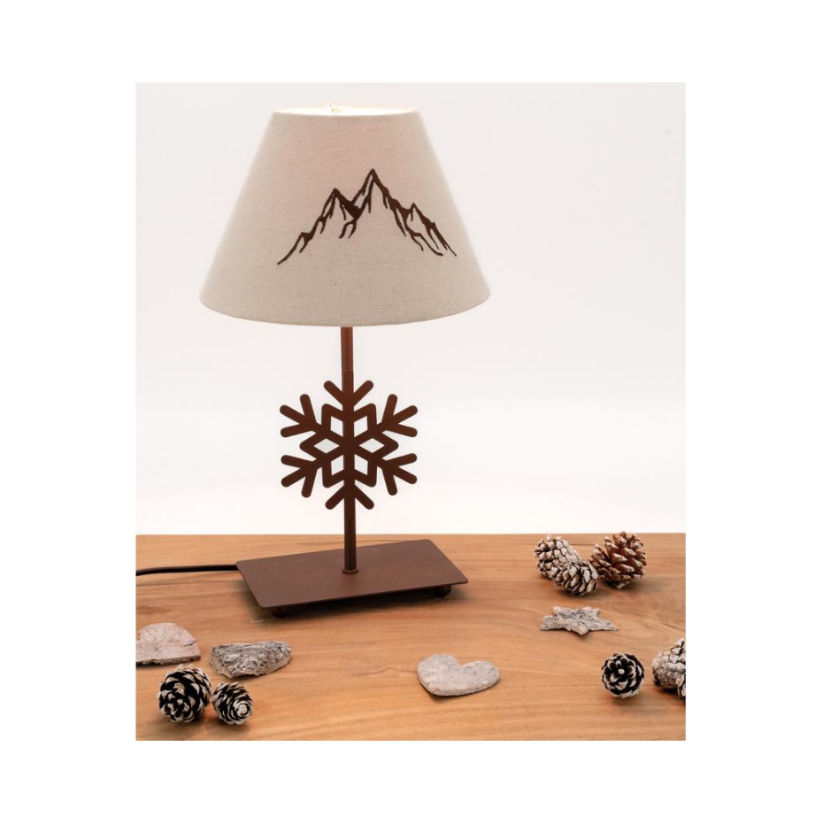 Lampe à poser métal découpé Chatel Flocon