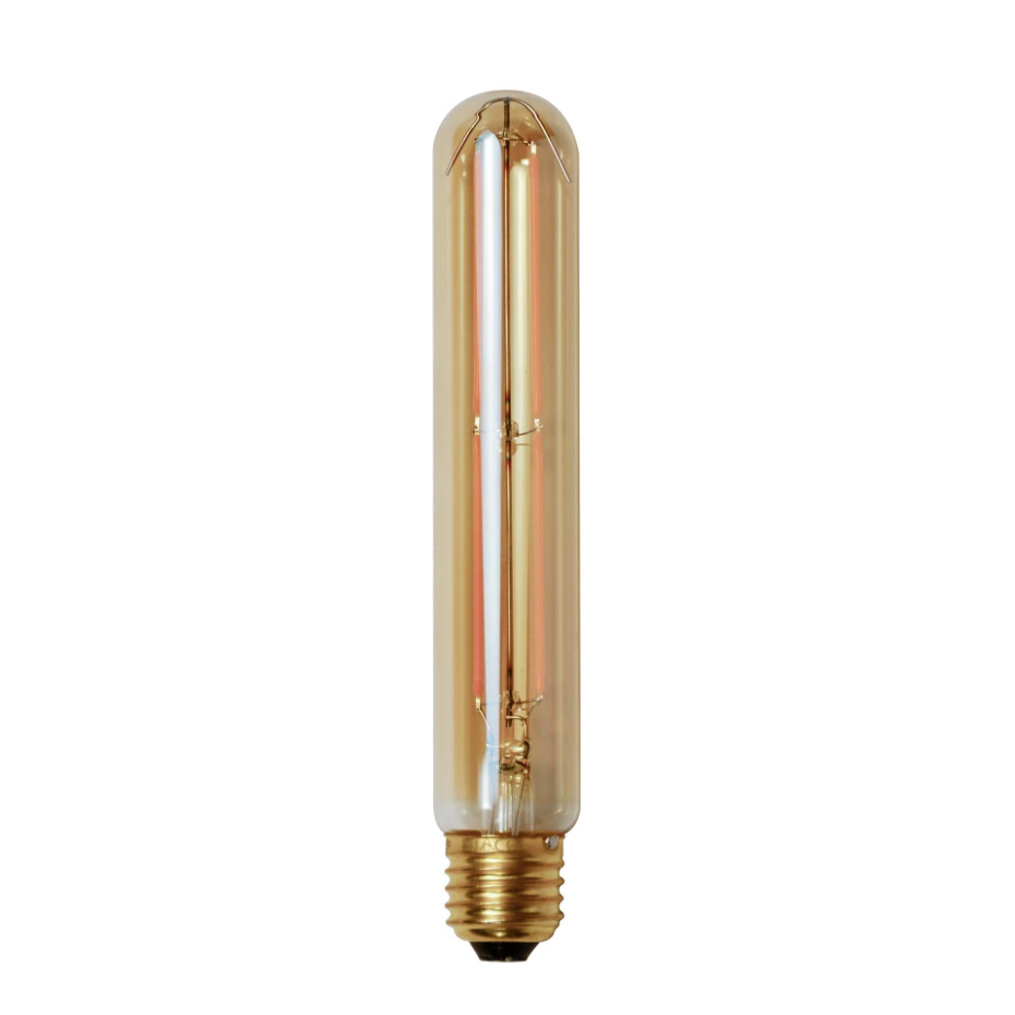Ampoule tube 18,5 cm ambré LED filament lumière chaude (E27)