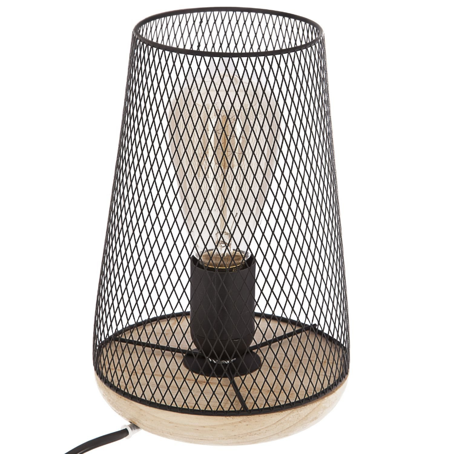 Lampe à poser en fer bois - H. 23 cm