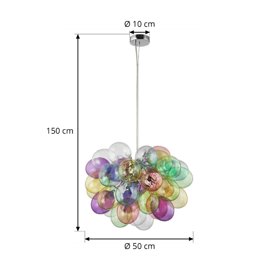 Suspension en verre design, Diborah