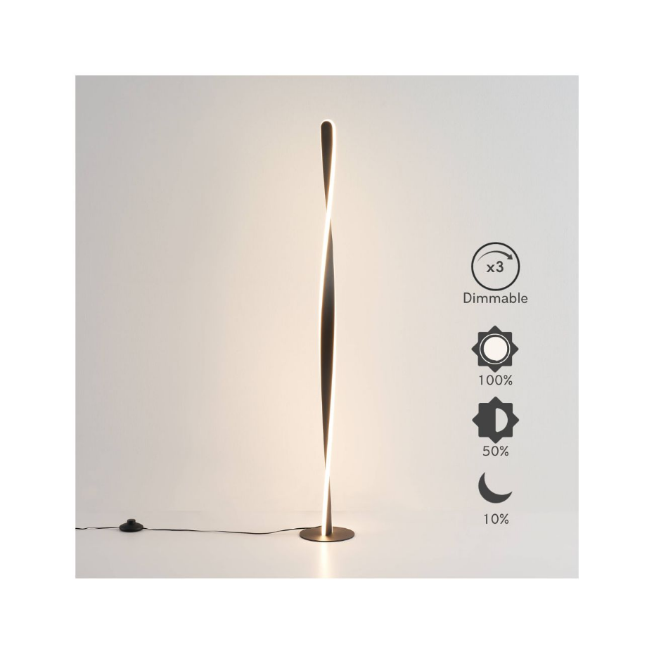 Lampadaire Design avec Torsade Unique – MAZEN