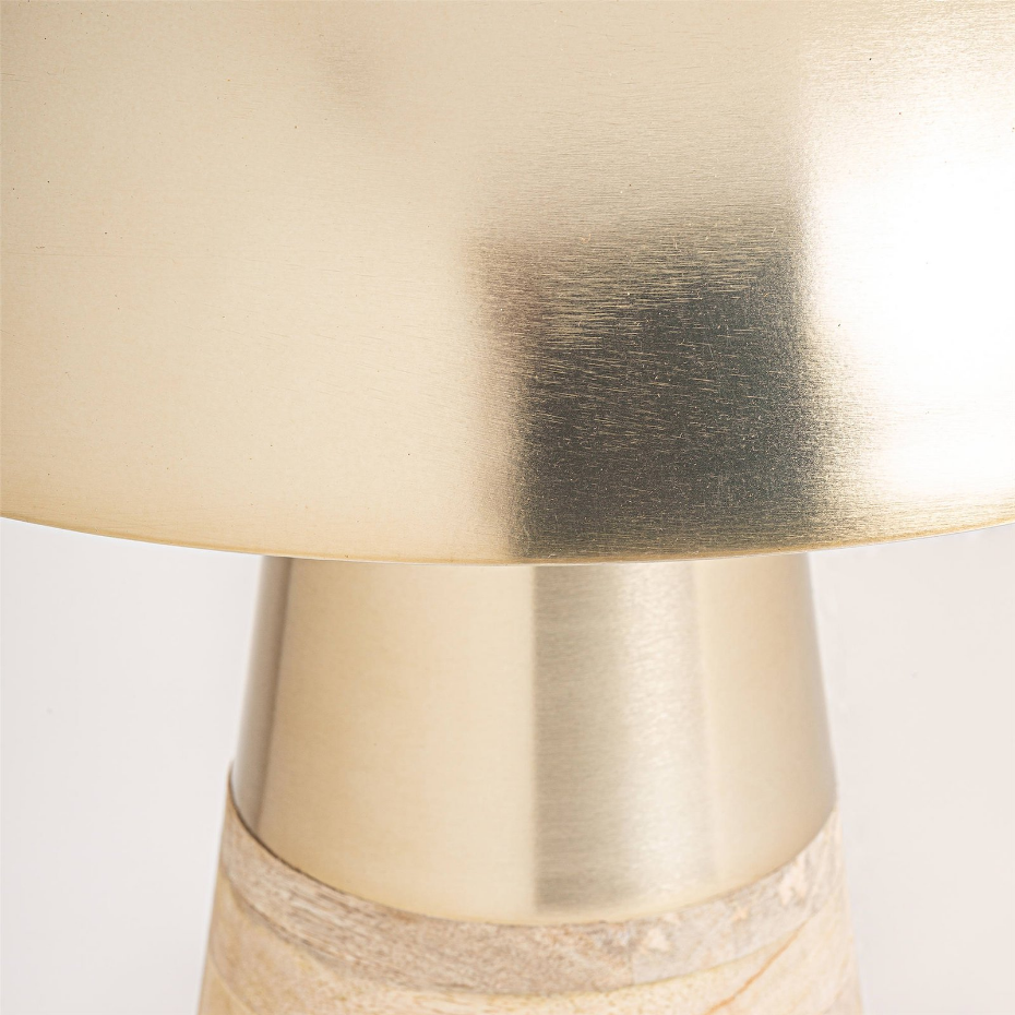 Lampe de table en laiton et bois Vacio