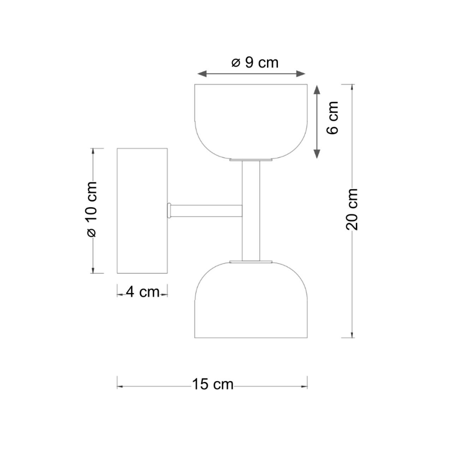 Applique double LED chic - NYSSÉA
