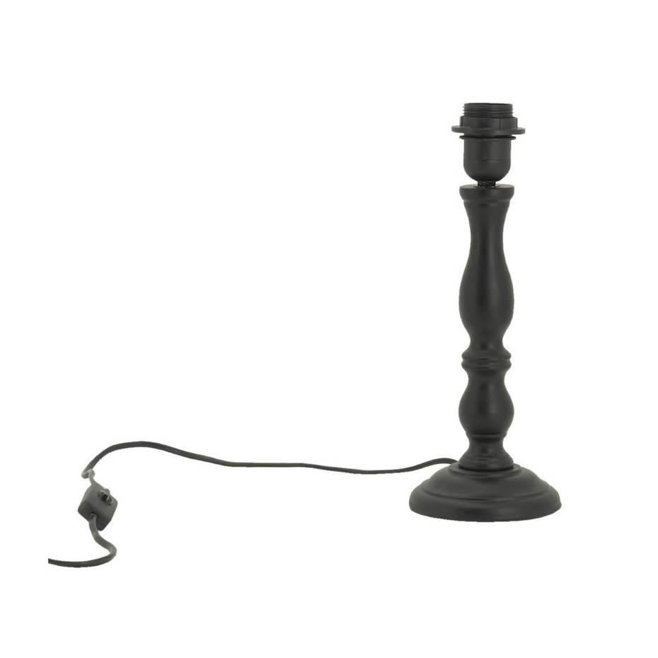 Pied de lampe en bois sculpté Bois noir