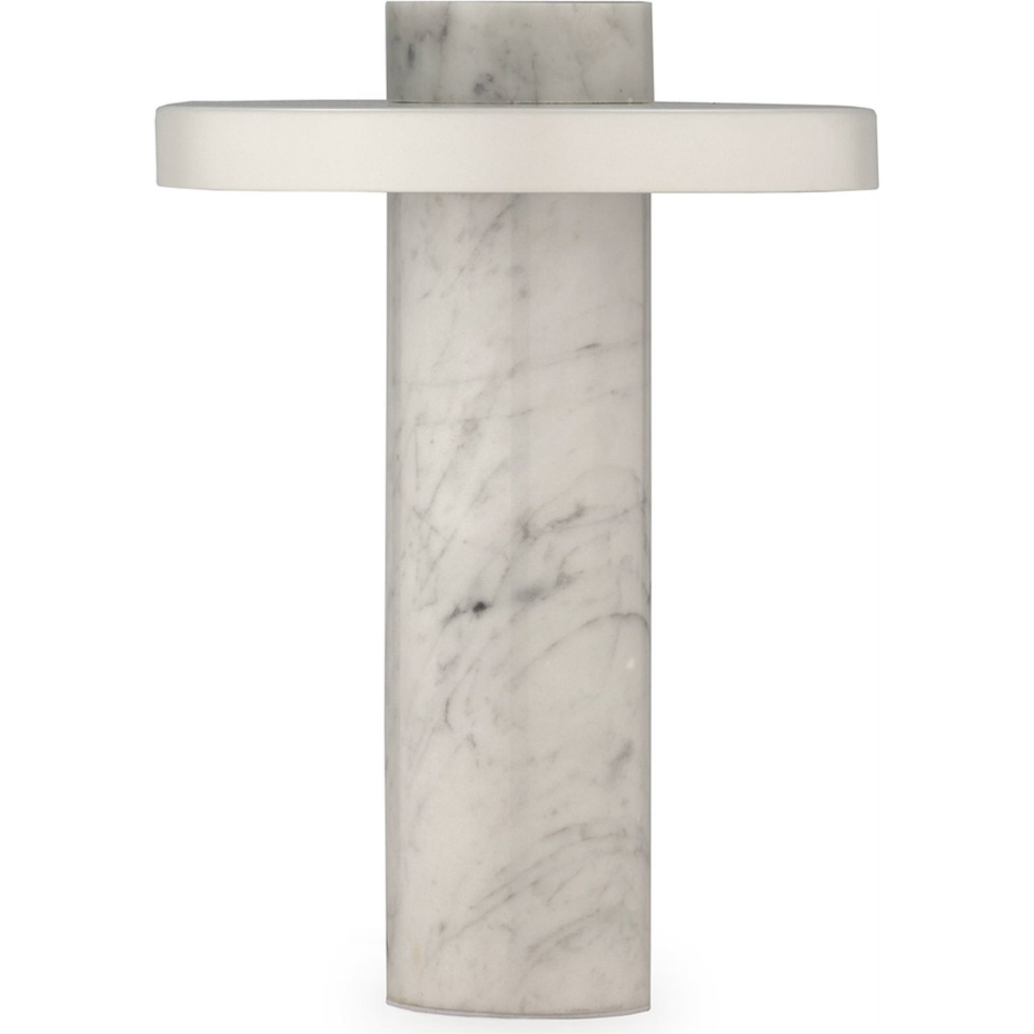Lampe de table en marbre rond LED intégrée