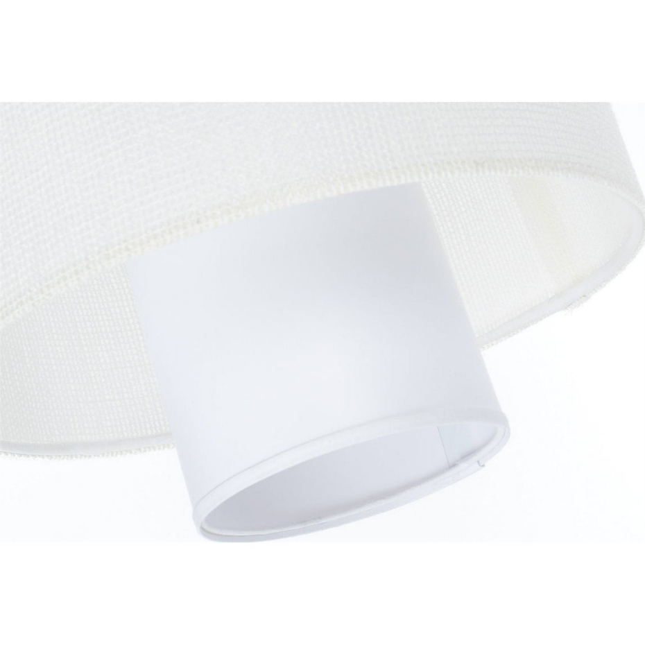 Suspension ronde en jute et lin Twin Light