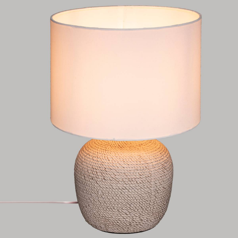 Lampe céramique texturée et coton DAVIA
