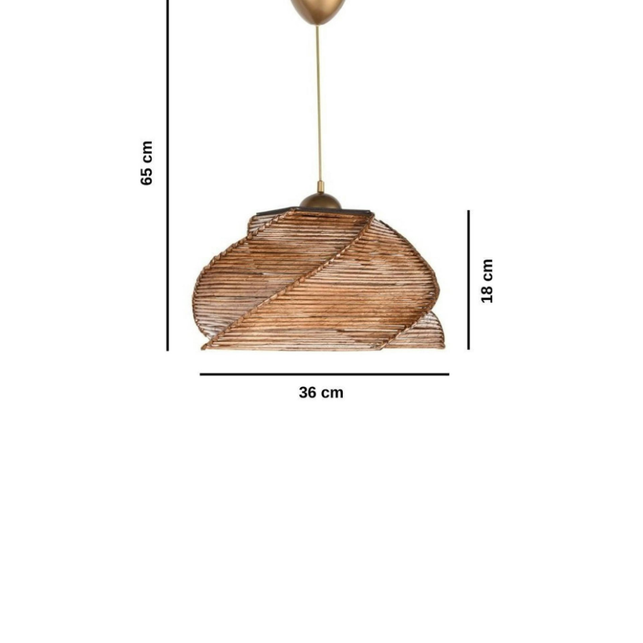 Suspension bohème forme ronde - spirale ø36 cm OLTEN