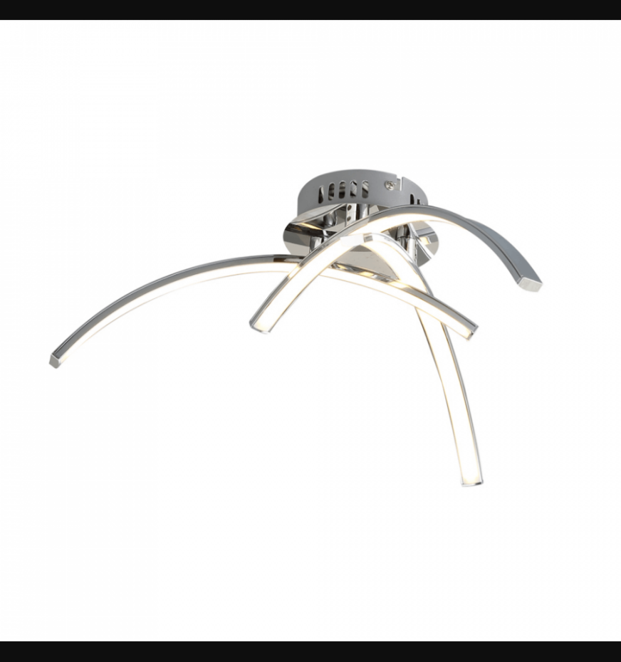 Plafonnier LED 3 bras chromés - OVA