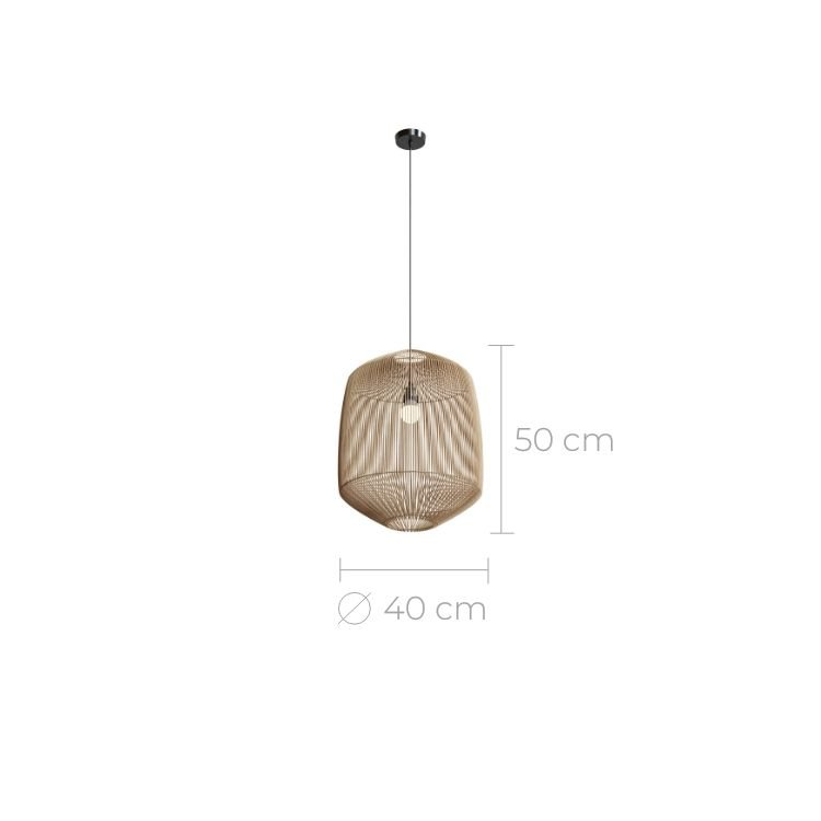 Abat-jour pour suspension en rotin D40 cm - HAJAR