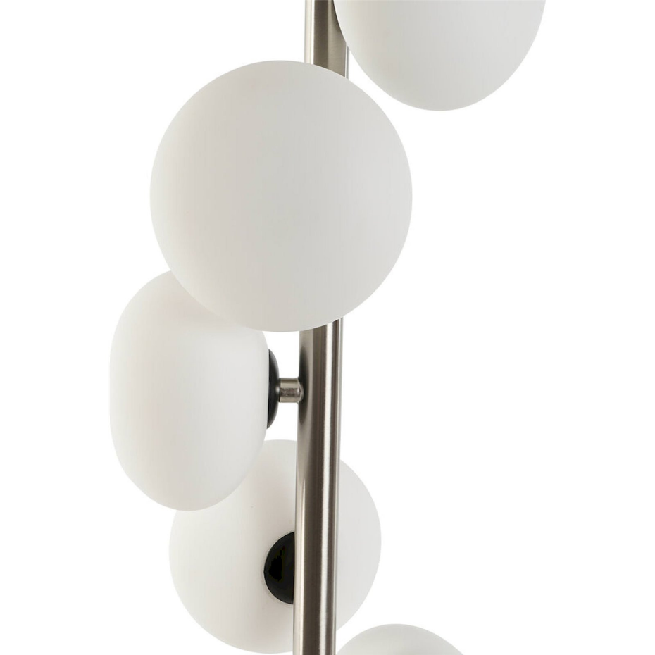 Lampadaire boule en verre et marbre Moderno
