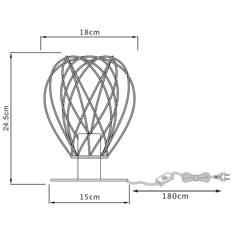 Lampe à poser en métal, MERONE