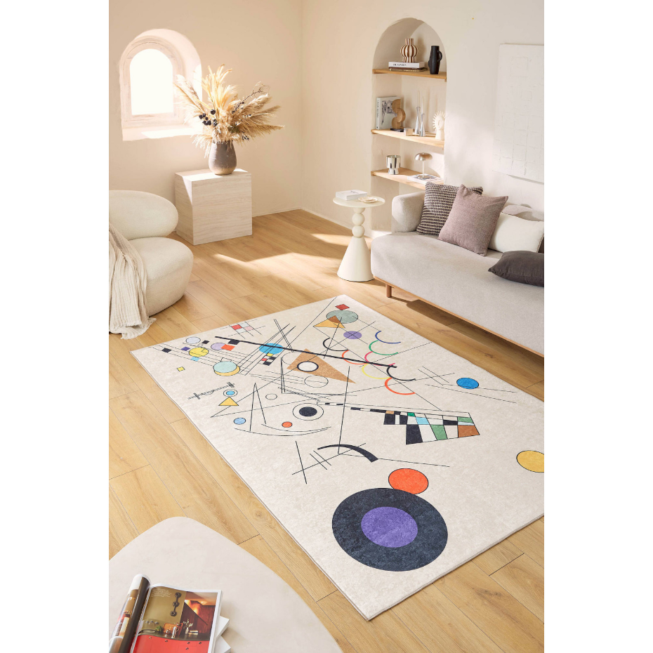 Tapis rectangulaire en polyester STAMPA